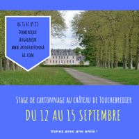 Stage de cartonnage au château de Touchebredier. Du 12 au 15 septembre 2019 à La Chapelle du Noyer. Eure-et-loir.  14H00